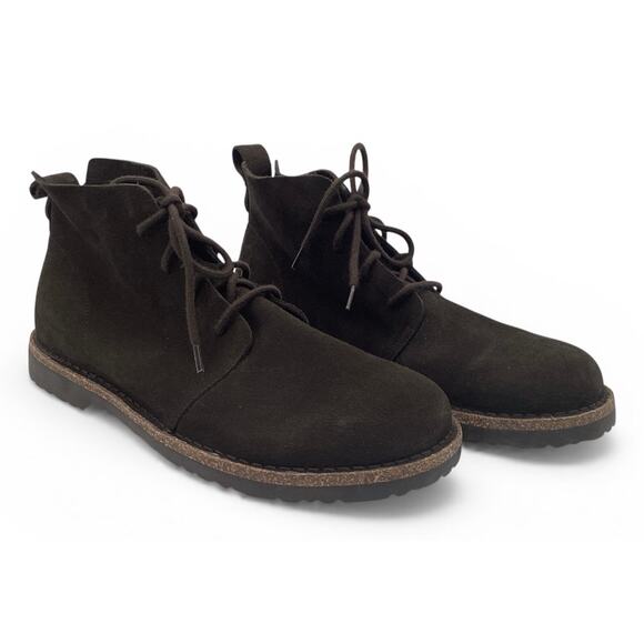 Birkenstock Uppsala Mid lace-up suede chukka-inspired exposed cork frame sz 11